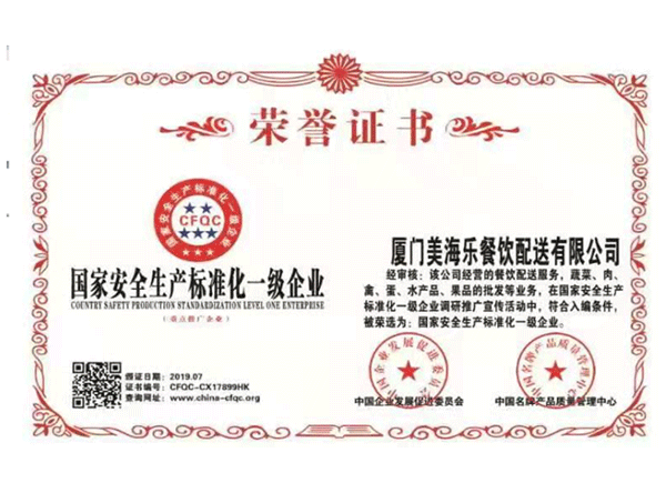 国家安全生产标准化企业